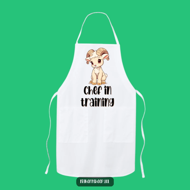 Funny Wobbly Bighorn Sheep Cub Apron - Kitchen Efforts & Humor!