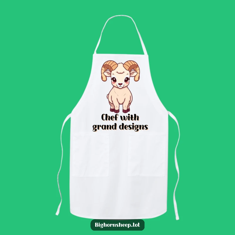 Funny Majestic Bighorn Sheep Apron, Stylish Hilarious Gift for the Gourmet