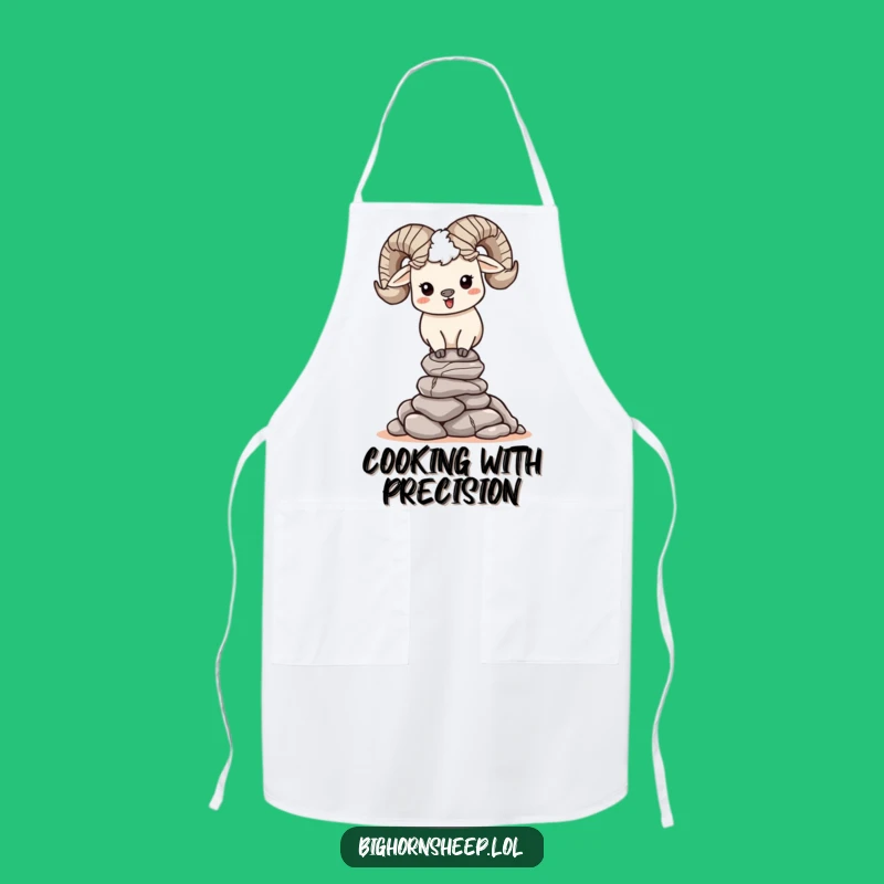 Funny Bighorn Sheep Rock Stacking Apron - Happy Chef's Balance Gift