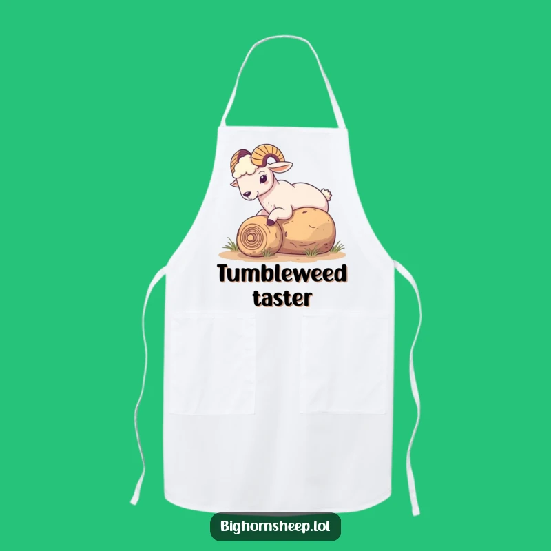 Funny Tumbleweed Nudge Bighorn Sheep Apron - Desert Fun for Your Kitchen