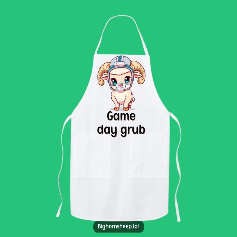 Funny Bighorn Sheep Chef Apron - Hilarious Cooking Gear for Game Day Grills