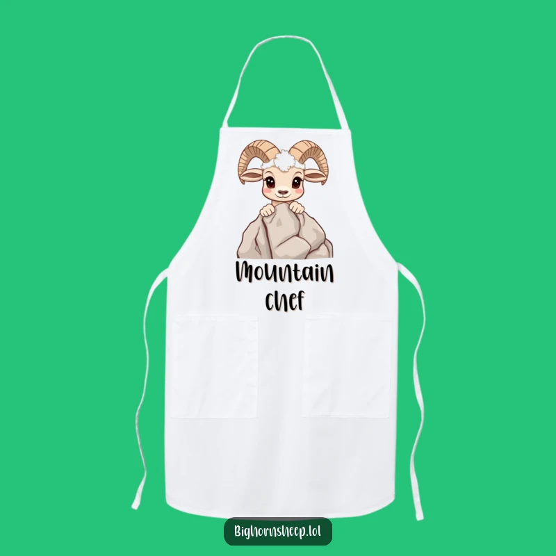 Funny Bighorn Sheep Apron: Curious Chef's Style - Outdoor Gift