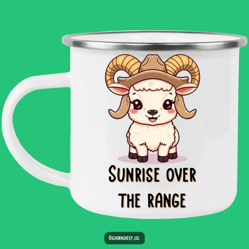 Funny Bighorn Sheep Cowboy Camping Mug: Outdoor Ram, Durable & Hilarious Adventure Gift