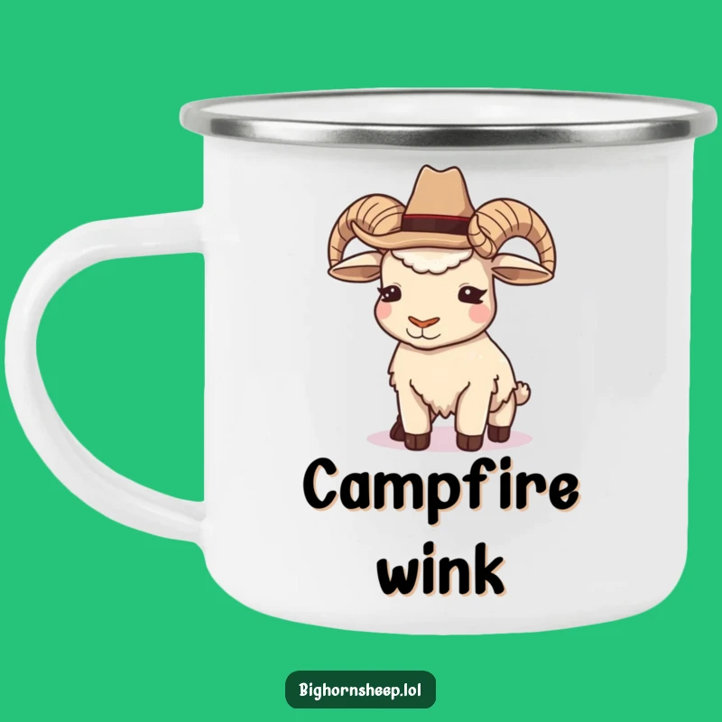 Funny Cowboy Bighorn Sheep Camp Mug - Winking Rancher Outdoor Gift