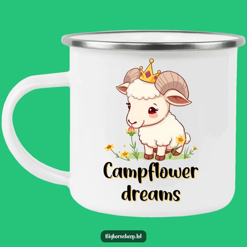 Funny Crowned Sheep Camping Mug: Durable & Curious Outdoor Drinkware Gift