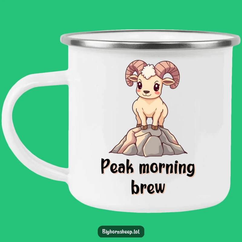 Funny Summit Bighorn Sheep Camping Mug - Celebrate Adventures with Hilarious Style