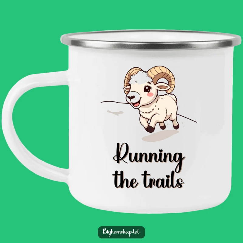 Funny Bighorn Sheep Downhill Camping Mug: Joyful Sips Outdoors