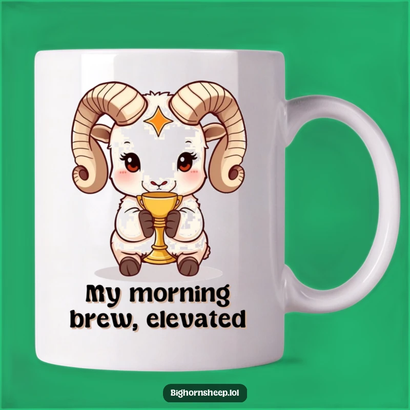 Funny Bighorn Sheep Chalice Mug: A Regal & Humorous Gift for Sheep Lovers
