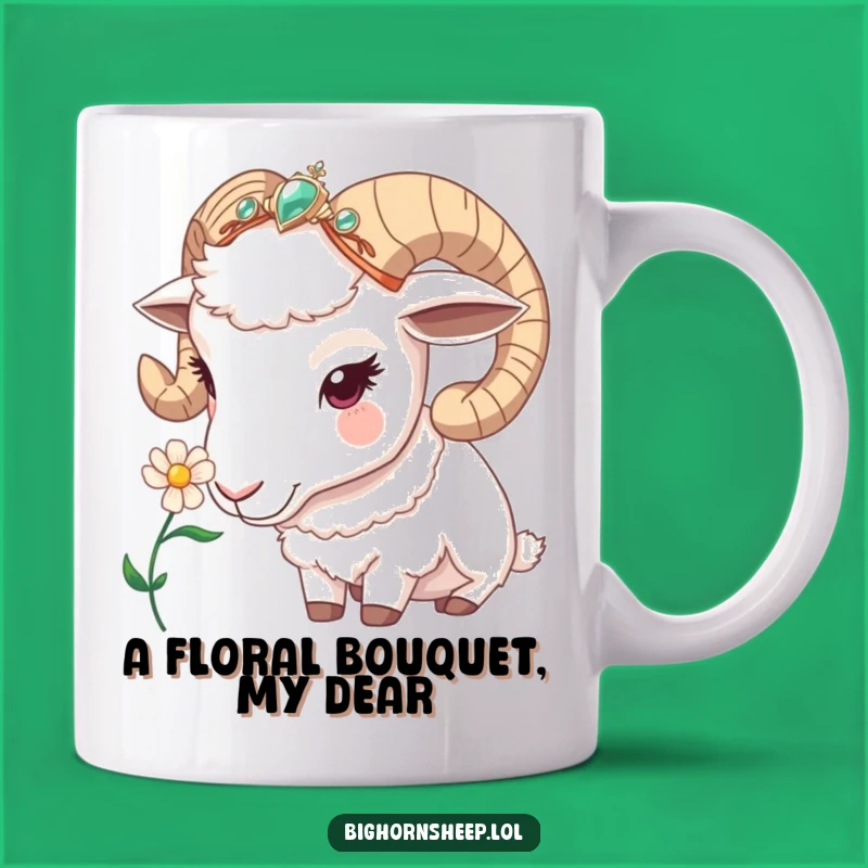 Funny Bighorn Sheep Headband Mug: A Quirky Gift for Nature Lovers