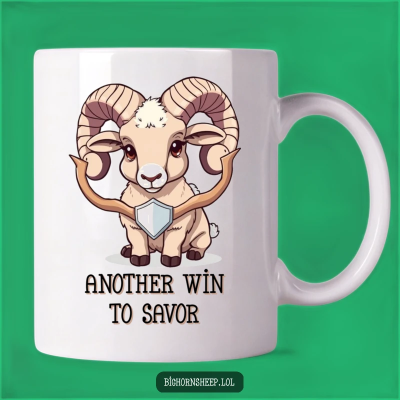 Funny Trophy Bighorn Sheep Mug: Celebrate Wins with Humorous Style!