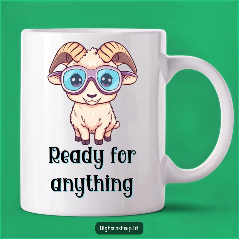 Funny Bighorn Sheep Goggles Mug - Adventurous Explorer Humorous Gift Idea