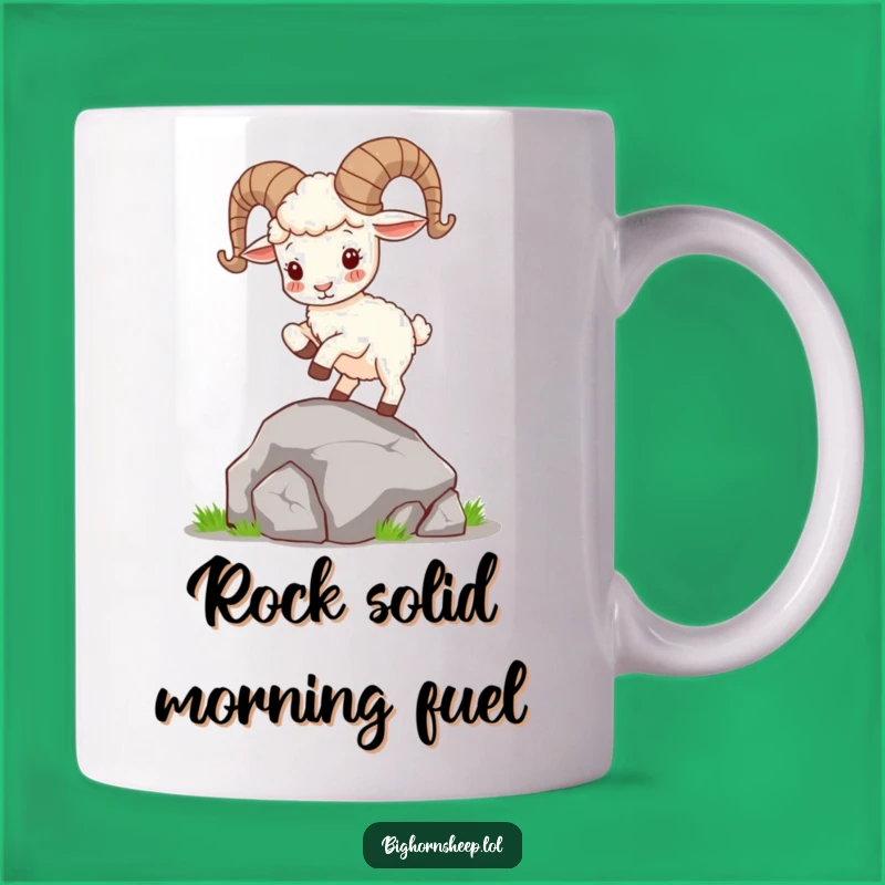 Funny Bighorn Sheep Rock Hop Mug: A Cute & Playful Mountain Animal Gift
