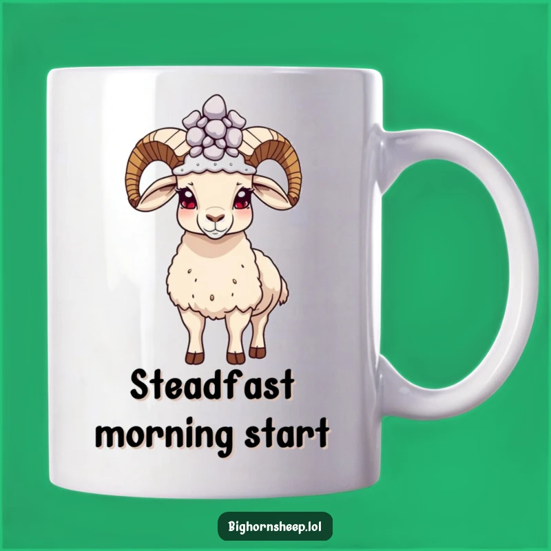 Funny Bighorn Sheep Pebble Crown Mug: Stand Tall with Pride and Humor!