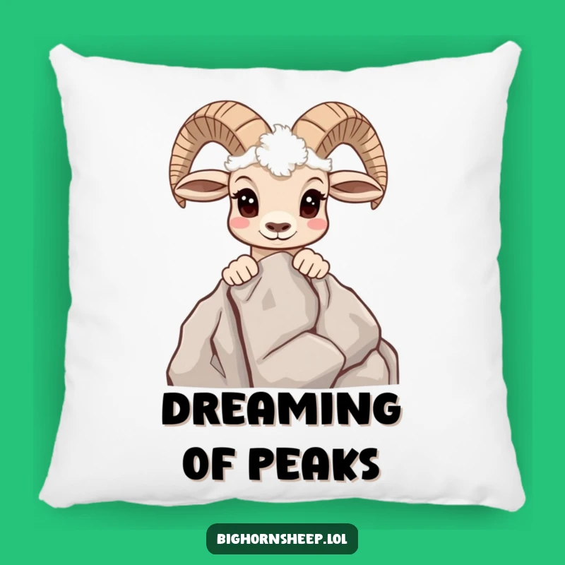 Funny Bighorn Sheep Pillow: Cozy Curious Comfort - Nature Gift