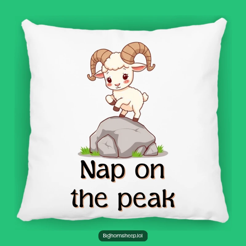 Funny Bighorn Sheep Pillow: Cute & Cozy Playful Accent Cushion Gift