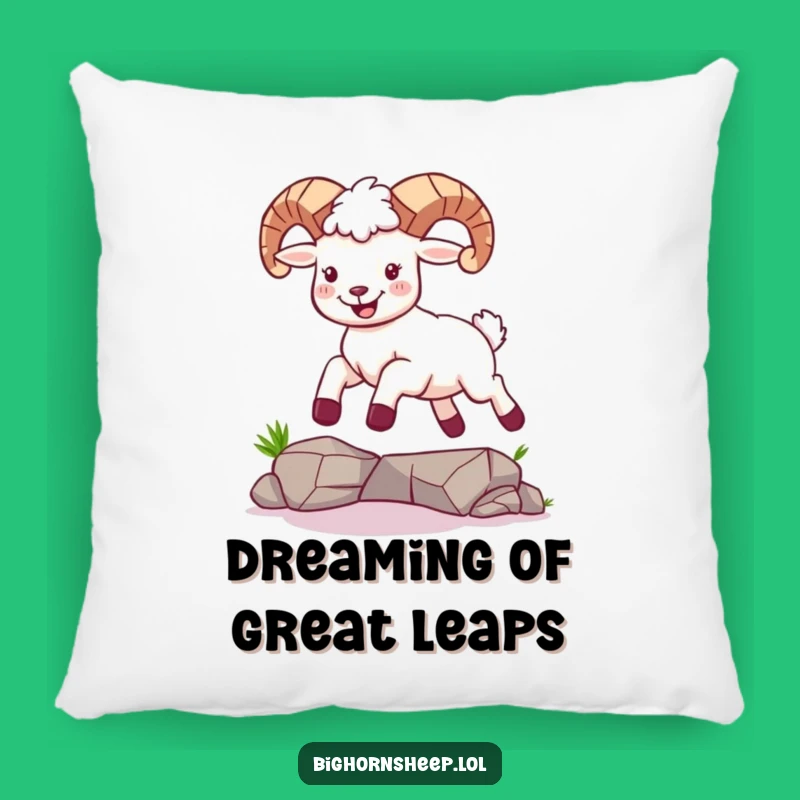 Funny Joyful Bighorn Sheep Pillow - Leaping Comfort