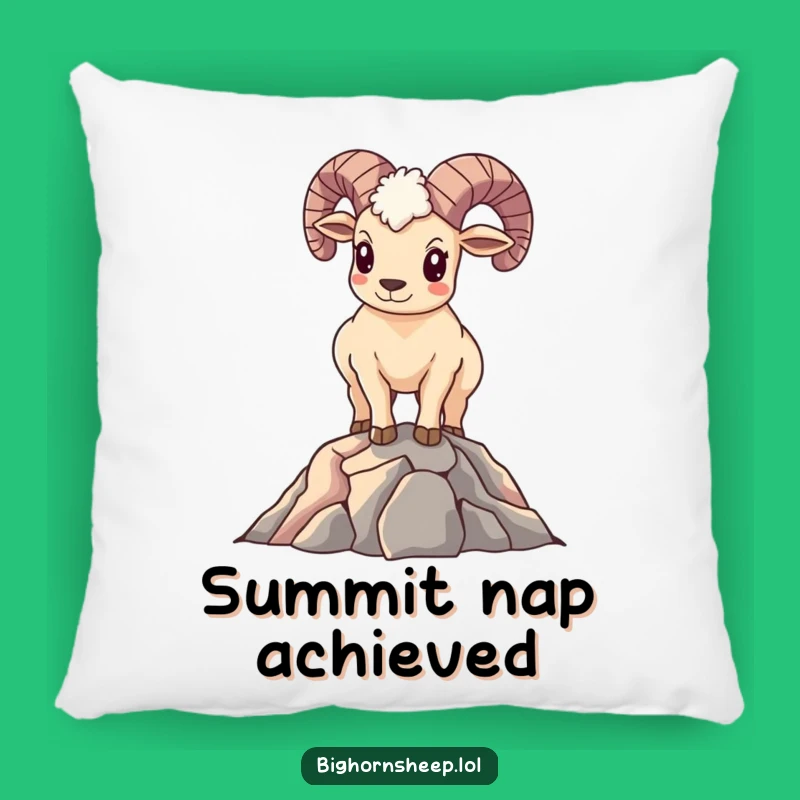 Funny Proud Bighorn Sheep Pillow - Cozy Comfort for Accomplished Souls