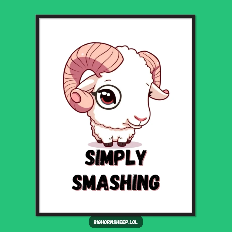 Funny Dapper Sheep Monocle Digital Art, Instant Sophistication, Perfect Funny Gift