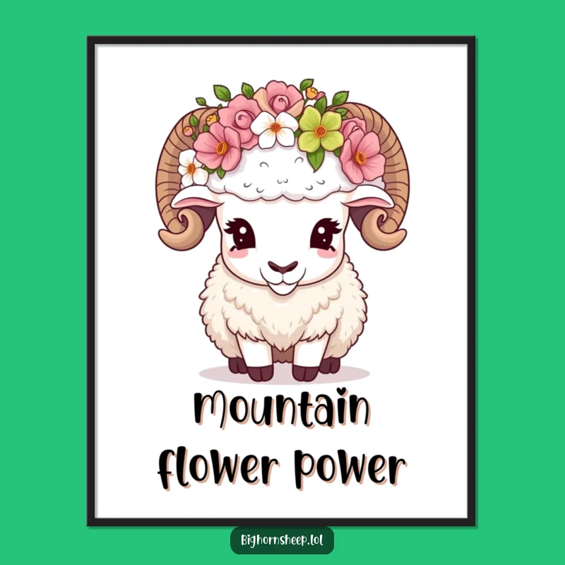 Funny Digital Art: Sheep Adjusts Crown, Instant Humor, Funny Gift!