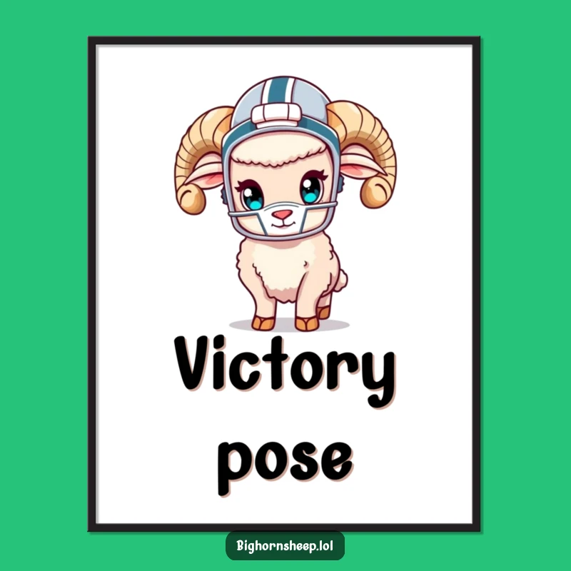 Funny Bighorn Sheep Football Digital Art - Instant Hilarious Download for Fans