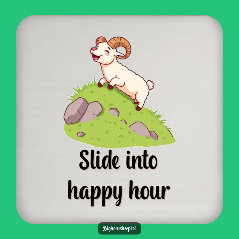 Funny Sliding Sheep Coaster, Joyful Surface Protection, Great Funny Gift