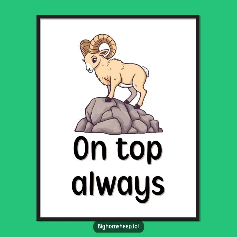 Dramatic Bighorn Sheep Poster - Majestic Wall Art for a Bold Statement