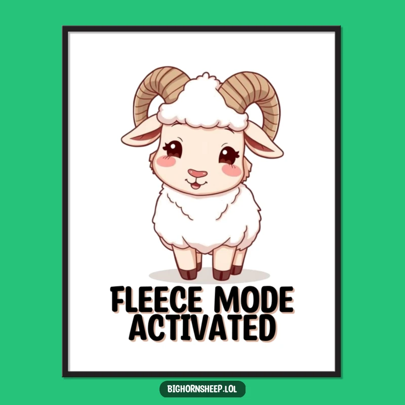Funny Winking Bighorn Sheep Poster - Stylish Wall Art & Hilarious Cozy Gift