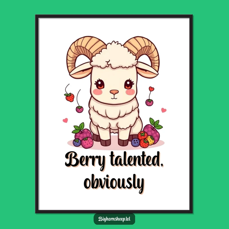 Funny Juggling Bighorn Sheep Poster: Bring Playful Humor to Your Walls!