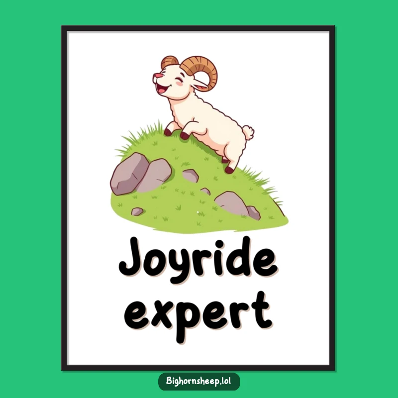 Funny Sliding Sheep Poster, Joyful Wall Art, Ideal Funny Gift