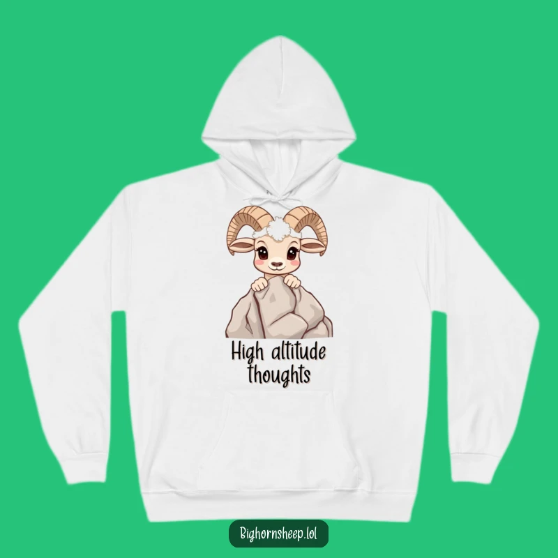 Funny Bighorn Sheep Hoodie: Cozy Curious Mountain Comfort - Warm Gift