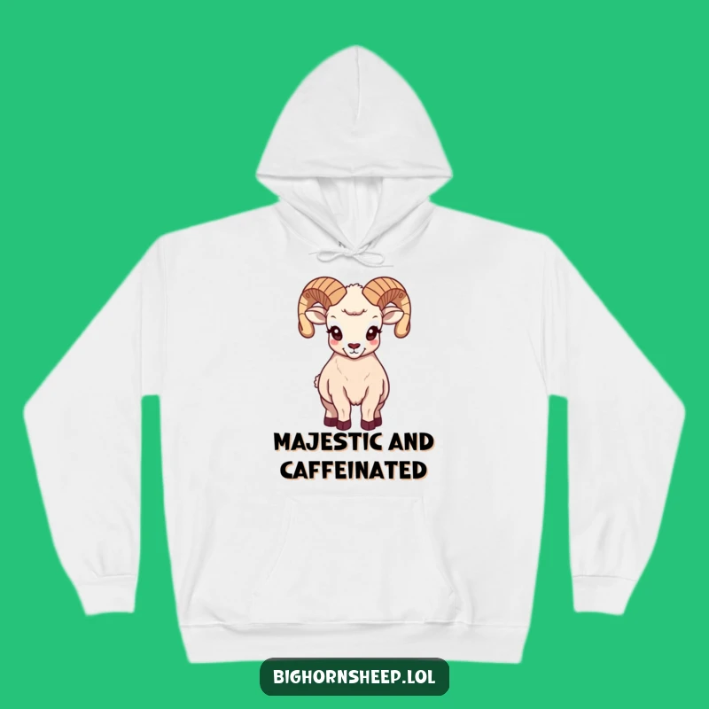 Funny Majestic Bighorn Sheep Hoodie, Warm Hilarious Gift for Mountain Dwellers