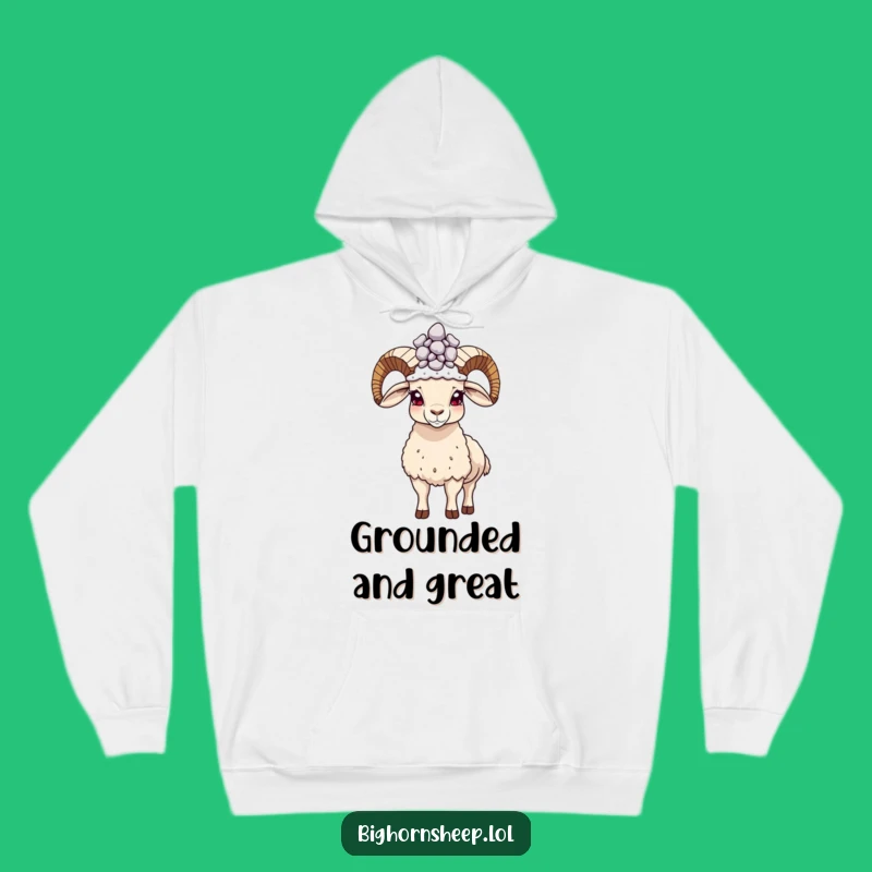 Cozy Funny Bighorn Sheep Pebble Crown Hoodie: Your Statement of Strength!