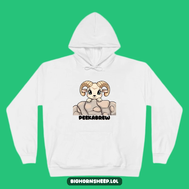 Funny Curious Bighorn Sheep Hoodie - Cozy Wide-Eyed Explorer Sweatshirt Gift