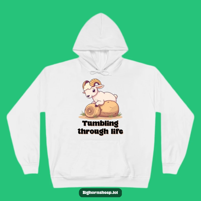 Funny Tumbleweed Nudge Bighorn Sheep Hoodie - Cozy & Hilarious Desert Companion