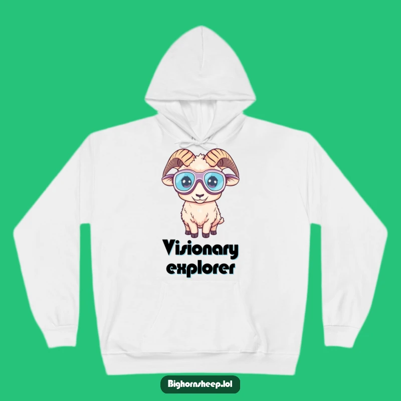 Funny Bighorn Sheep Goggles Hoodie - Adventurous Explorer Cozy Humor Gift