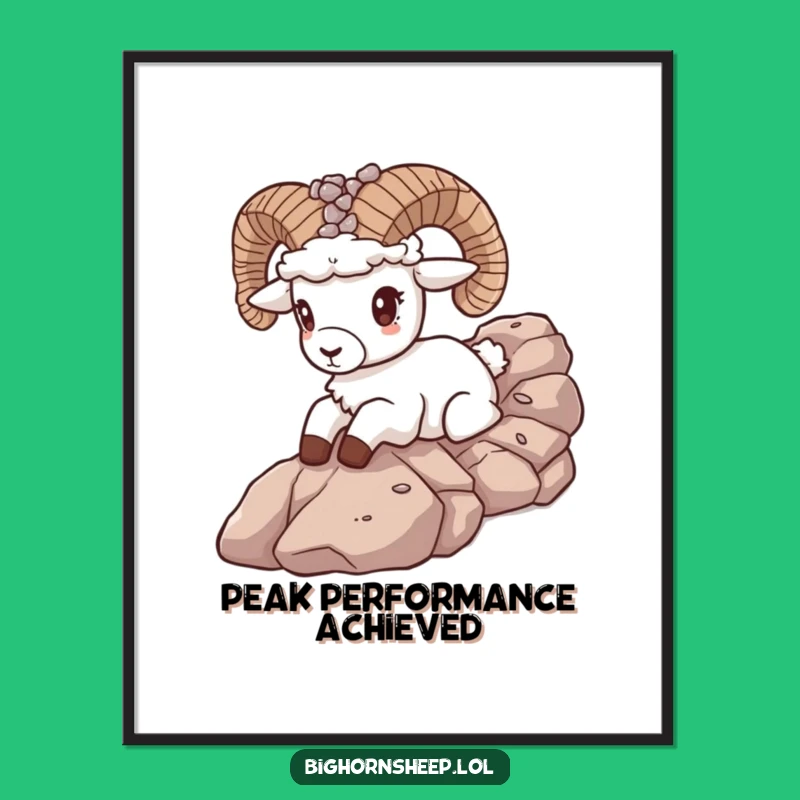 Free Printable Bighorn Sheep Wall Art: Funny Downhill Hobbyist Downloadable Decor