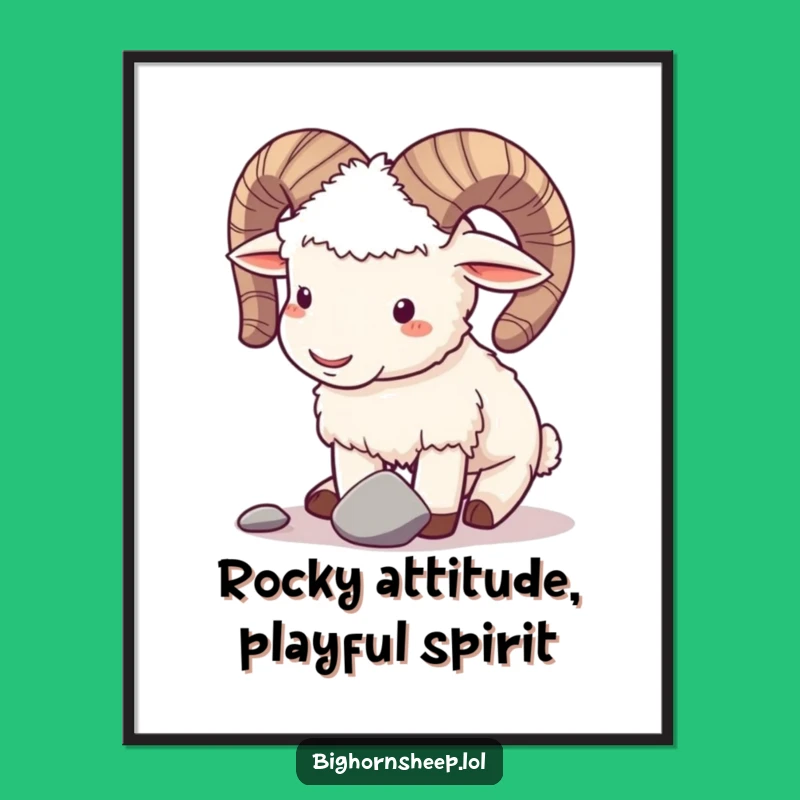 Funny Free Printable Wall Art: Sheep Horns Play Downloadable Decor