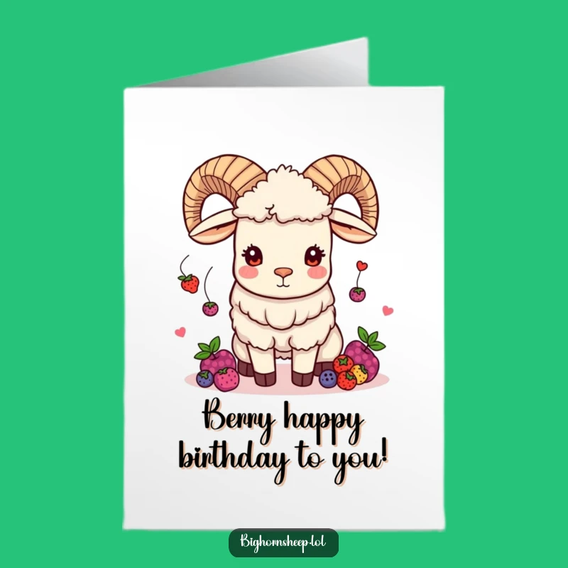 Free Printable Birthday Card: Juggling Bighorn Sheep - Funny Downloadable Gift for Laughs