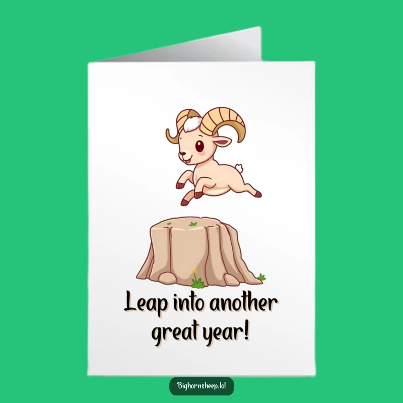 Free Printable Energetic Bighorn Sheep Birthday Card - Funny Downloadable Gift