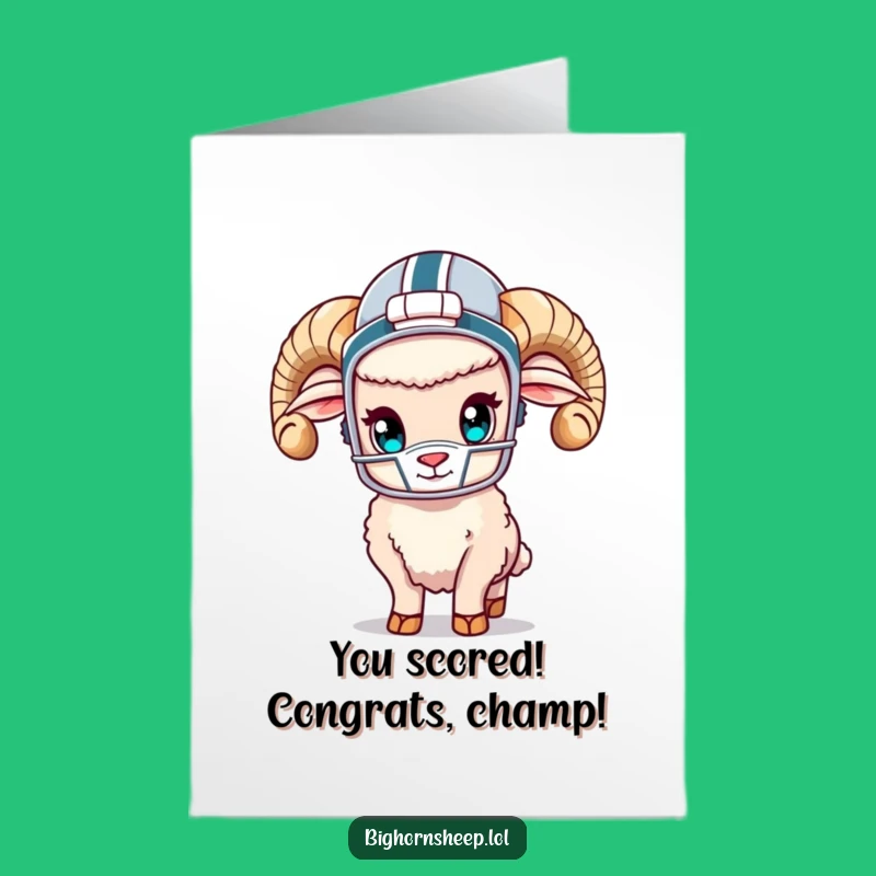 Free Printable Congrats Card: Bighorn Sheep Wins! Awesome Downloadable Gift for Victories!