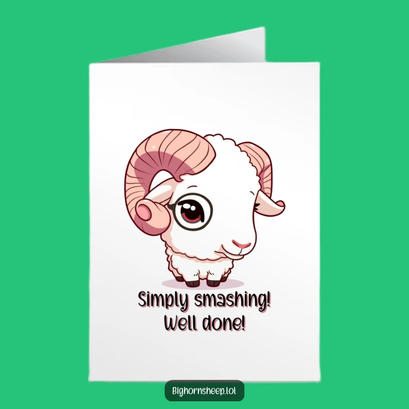 Sophisticated Free Printable Bighorn Sheep Congrats Card - Funny Downloadable Gift