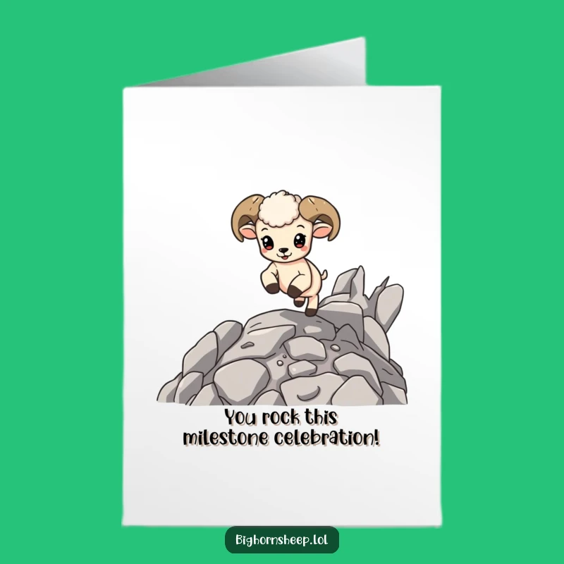 Free Printable Congrats Card: Bouncing Sheep Cub - Funny Downloadable Gift for New Beginnings