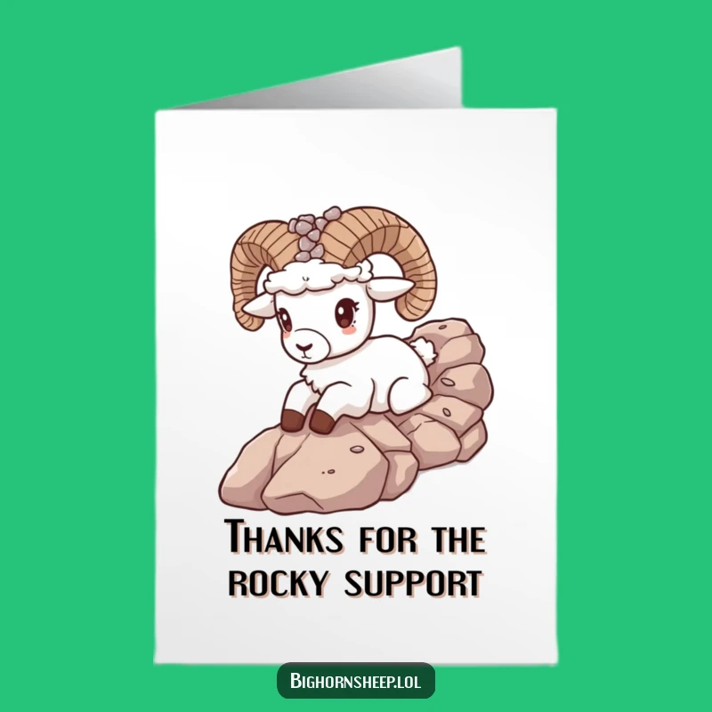Free Printable Bighorn Sheep Thank You Card: Funny Downhill Gratitude Download