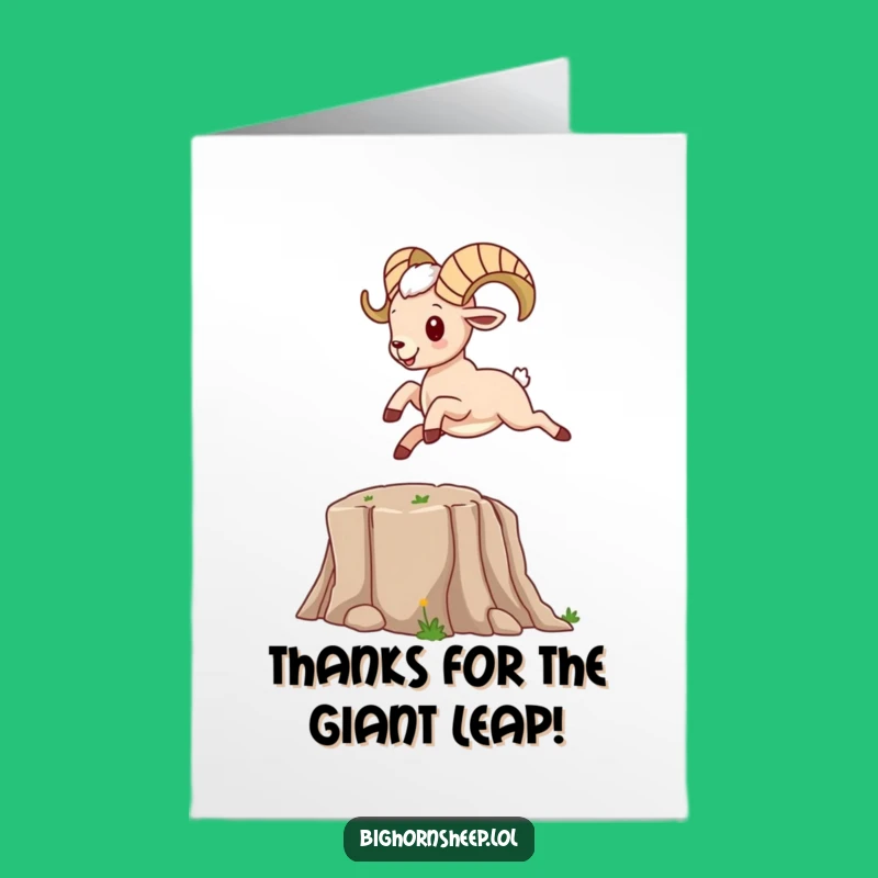 Free Printable Thank You Bighorn Sheep Card - Funny Downloadable Gift
