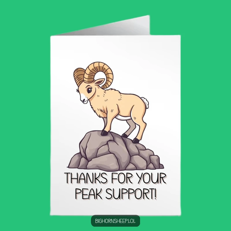 Free Printable Thank You Card: Majestic Bighorn Sheep! Funny Downloadable Gift!
