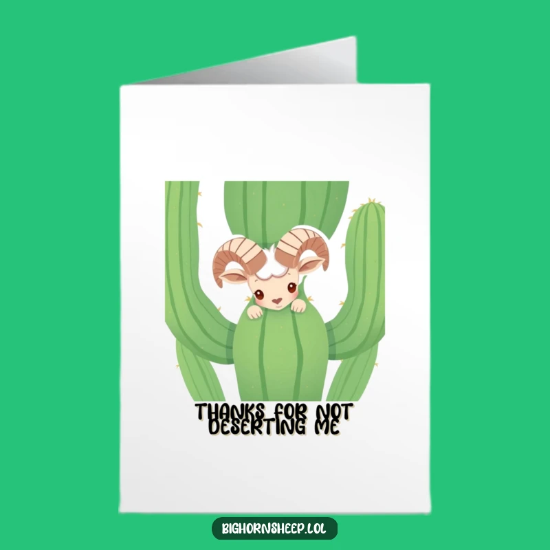 Free Printable Thank You Card: Shy Bighorn Sheep, A Humorous Downloadable Gift