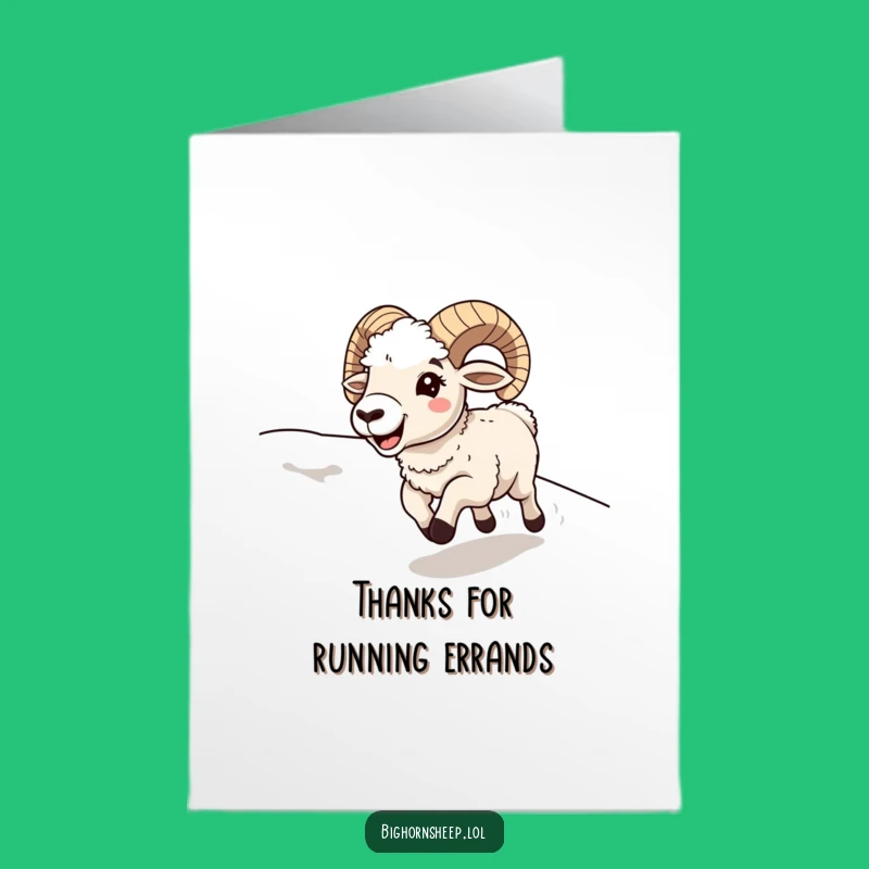 Free Printable Thank You Card: Joyful Bighorn Sheep, Grateful Downloadable Gift
