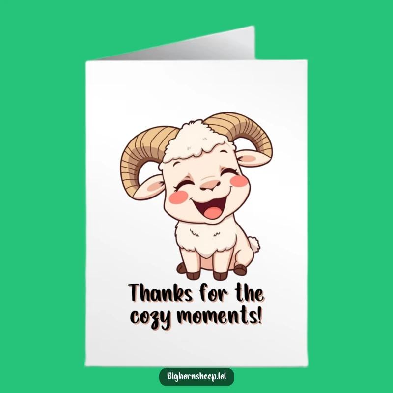 Free Printable Thank You Card: Yawning Sheep Peaceful Gratitude Funny Downloadable