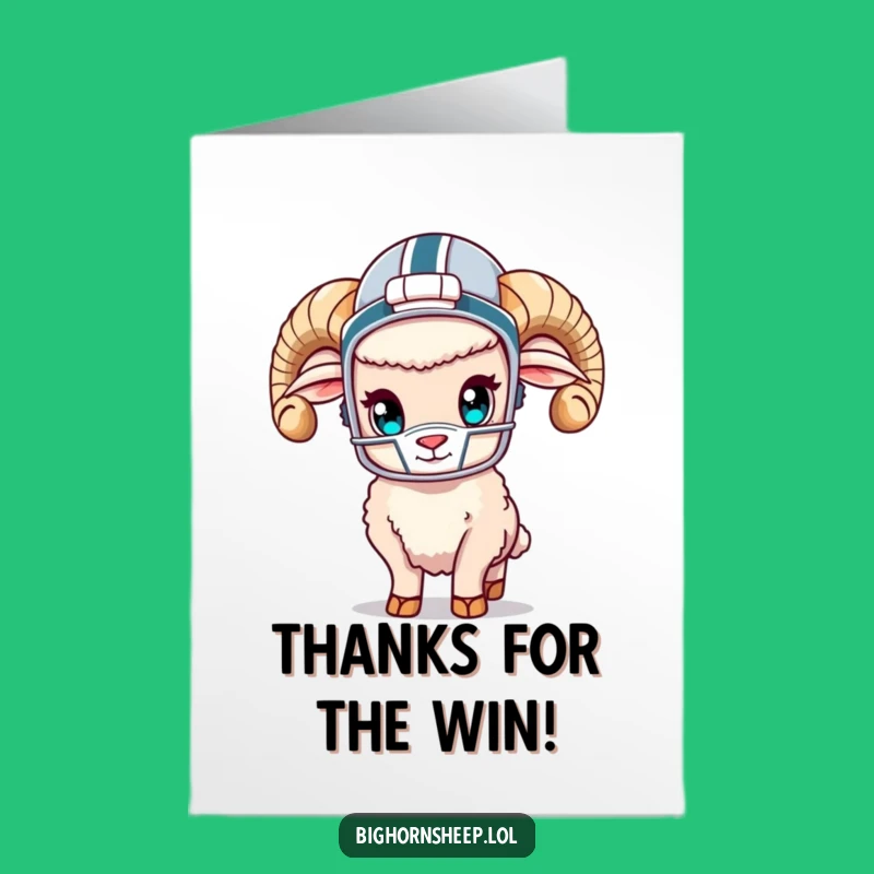 Funny Free Printable Thank You Card: Bighorn Sheep Says Thanks! Downloadable Gift!
