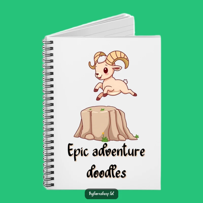 Funny Bighorn Sheep Leaping Canyon Notebook an Explorer's Gift